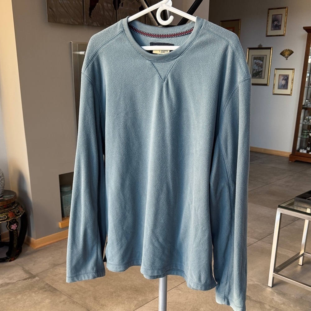 GH Bass light teal long sleeve fleece Shirt men’s XXL